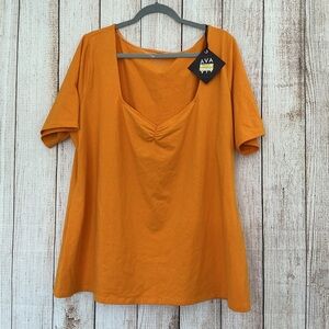 Ava & Viv Bold Orange Short Sleeve Tee